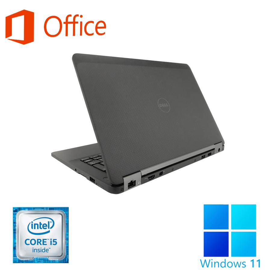 ノートパソコン windows11 MS Office パソコン Win11 ノートPC 中古パソコン Corei5 第6世代 高速SSD180GB メモリ8GB カメラ/WIFI内蔵 軽量12.5型 DELL E7270｜pc-m｜02