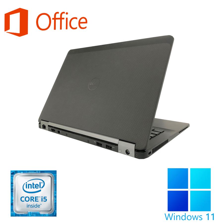 ノートパソコン windows11 MS Office パソコン Win11 ノートPC 中古パソコン Corei5 第6世代 高速SSD180GB メモリ8GB カメラ/WIFI内蔵 軽量12.5型 DELL E7270｜pc-m｜03