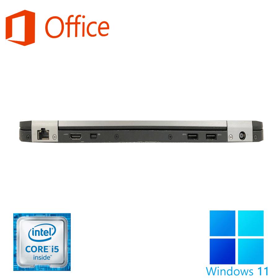 ノートパソコン windows11 MS Office パソコン Win11 ノートPC 中古パソコン Corei5 第6世代 高速SSD180GB メモリ8GB カメラ/WIFI内蔵 軽量12.5型 DELL E7270｜pc-m｜05