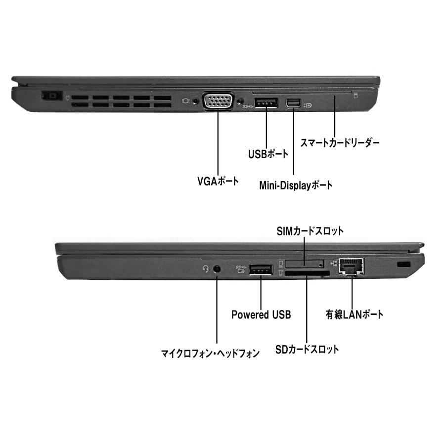 パソコン ノートパソコン ノートPC 中古 安心保証180日 Microsoftoffice2019 Win10 新品SSD128GB メモリ8GB 第5世代Core i3 12.5型 内蔵WIFI Lenovo X250｜pc-m｜02