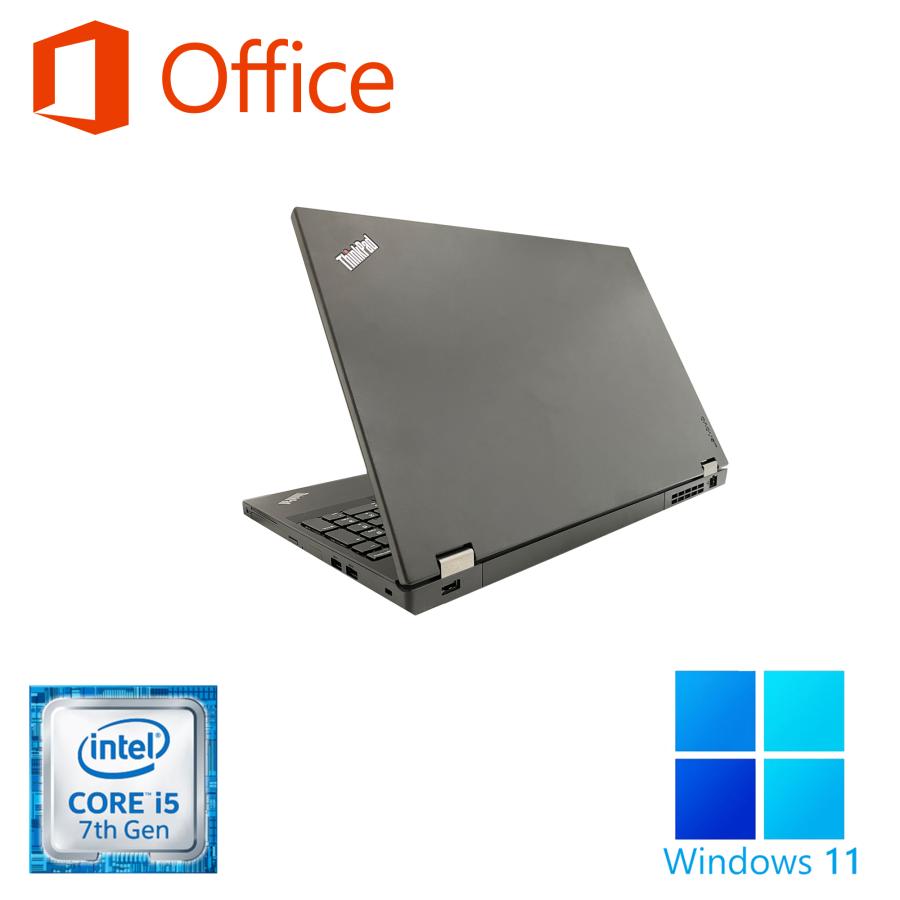 Windows11 ノートパソコン ノートPC 中古パソコン MicrosoftOffice2019 第7世代COREi5 メモリ8GB  新品SSD512GB 15.6型 内蔵 テンキー/レノボ L570