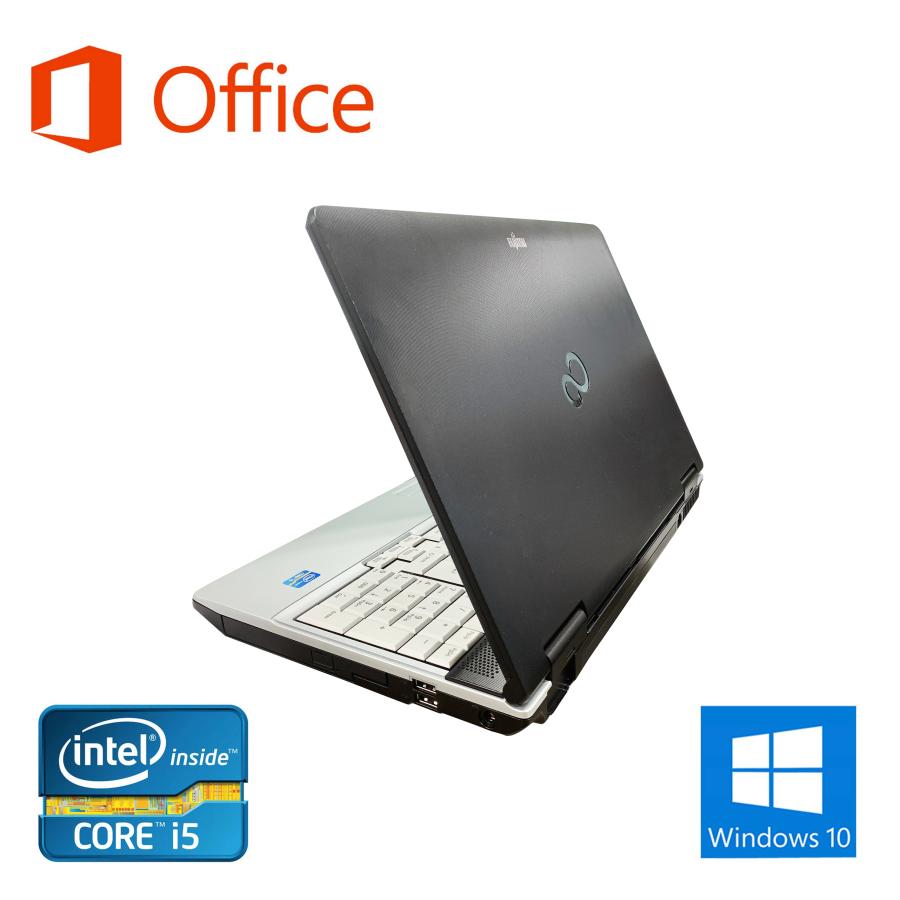 ノートパソコン ノートPC パソコン 中古 Win10 第3世代Core i5 富士通 Lifebook 742/572 15.6型 テンキー MS Office2021 メモリ8GB SSD512GB DVDROM 訳あり｜pc-m｜03