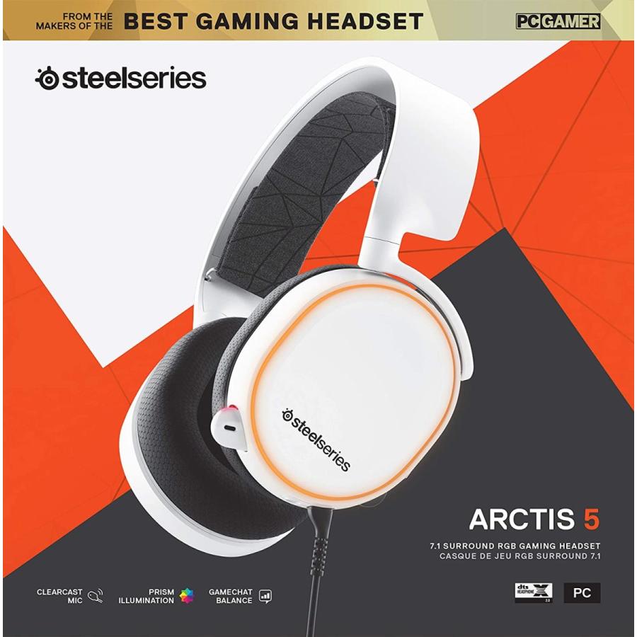 密閉型 ゲーミングヘッドセット Steelseries Arctis 5 White 19 Edition ホワイト 国内正規品 送料無料 パソコン専門店pc M 通販 Yahoo ショッピング