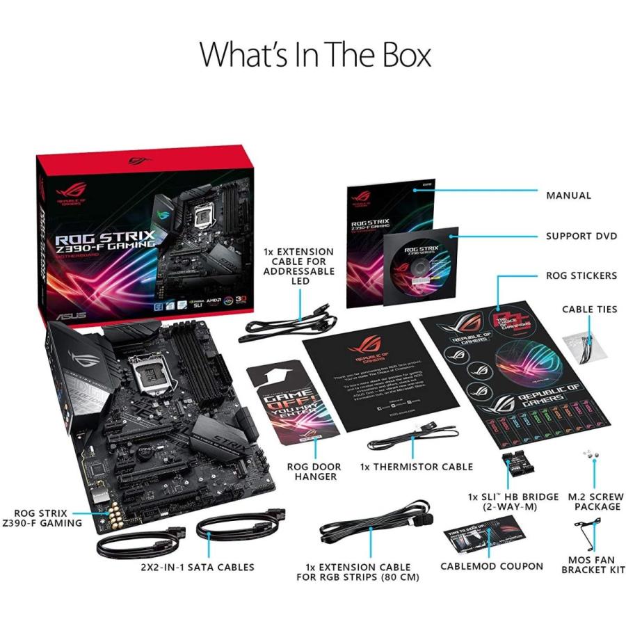 Asus Intel Z390搭載 Lga1151対応マザーボード Rog Strix Z390 F Gaming Atx パソコン専門店pc M 通販 Yahoo ショッピング