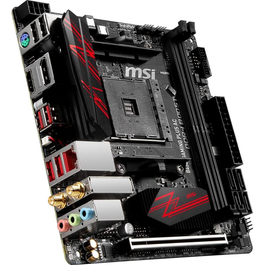 MSI B450I GAMING PLUS AC Mini-ITX ゲーミングマザーボード [AMD B450 