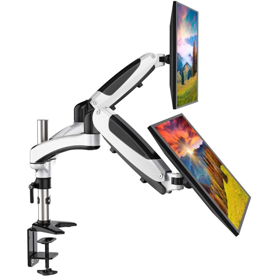 Huanuo Pc モニターアーム 2画面 液晶ディスプレイ アーム デュアル ガススプリング式 15 27インチ対応 耐荷重1 8kg クランプ式 パソコン専門店pc M 通販 Yahoo ショッピング