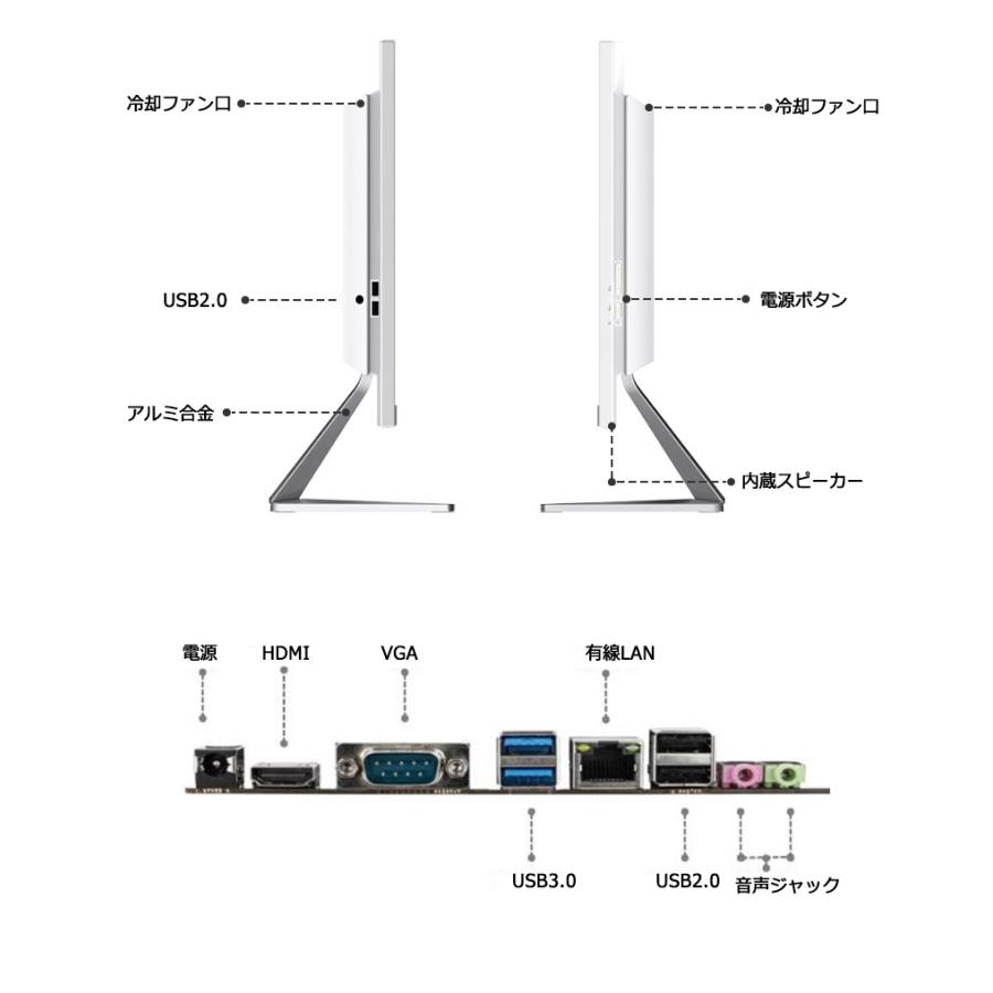 一体型PC 新品 デスクトップ パソコン 一体型パソコン 2025新品 24