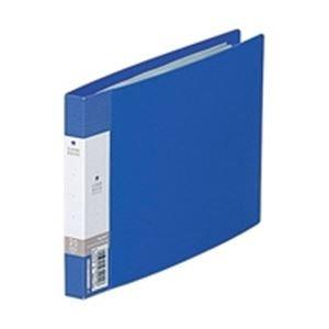 (業務用100セット) LIHITLAB クリアブック/クリアファイル リクエスト 〔B6/ヨコ型〕 固定式 G3225-8 青