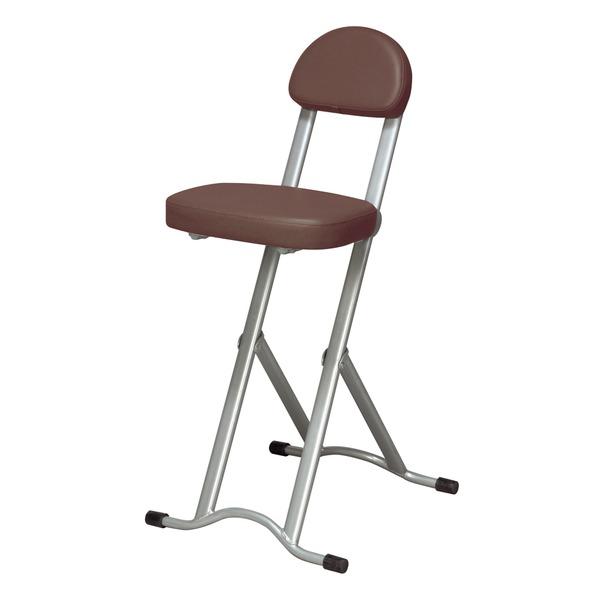 【中古品 】 〔3個セット〕高さ調節チェア(ブラウン/茶) 折りたたみ椅子 イス カウンターチェア 合成皮革 スチール クッション 高さ75cm 背もたれ付き コンパクト 業務用 ... 【Y8057884114】(28963円)