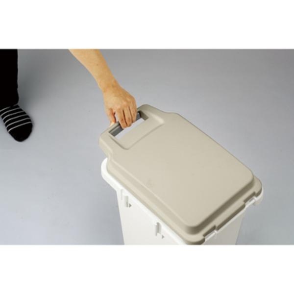 タブレット ダストボックス ゴミ箱 幅34.1cm 約45L 日本製 ふた付き ワンハンドパッキンペール 45JS キッチン 台所 店舗 備品