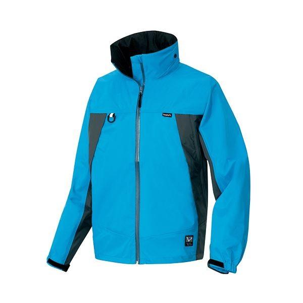 低価格で大人気の 全天候型ジャケット3層ミニリップ アイトス ブルー×チャコール 1着 AZ-56301-006-M Mサイズ レインコート、レインウエア