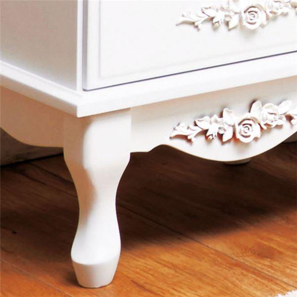 【日本未発売】 チェスト 衣類収納 約幅60cm 木製脚付き 引き出し付き ピュアホワイトアンティーク飾り家具 リビング 【OCQ6924975706】(24891円)