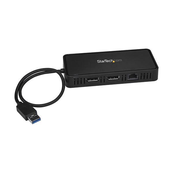 【安心発送】 StarTech.com USB3.0接続デュアルDisplayPort対応ノートパソコン用ドッキングステーション USBA2DPGB 1台