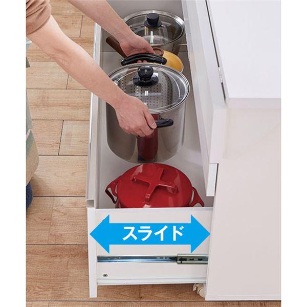 【〜6/6まで出品】 両バタ キッチンカウンター 幅120cm 約119.6×47〜74×69cm ホワイト キッチン収納 作業台 台所収納 【CE1182006499】(42486円)