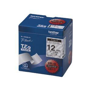 ブラザー BROTHER ピータッチ TZeテープ ラミネートテープ 12mm 透明/黒文字 業務用パック TZE-131V 1パック(5個)