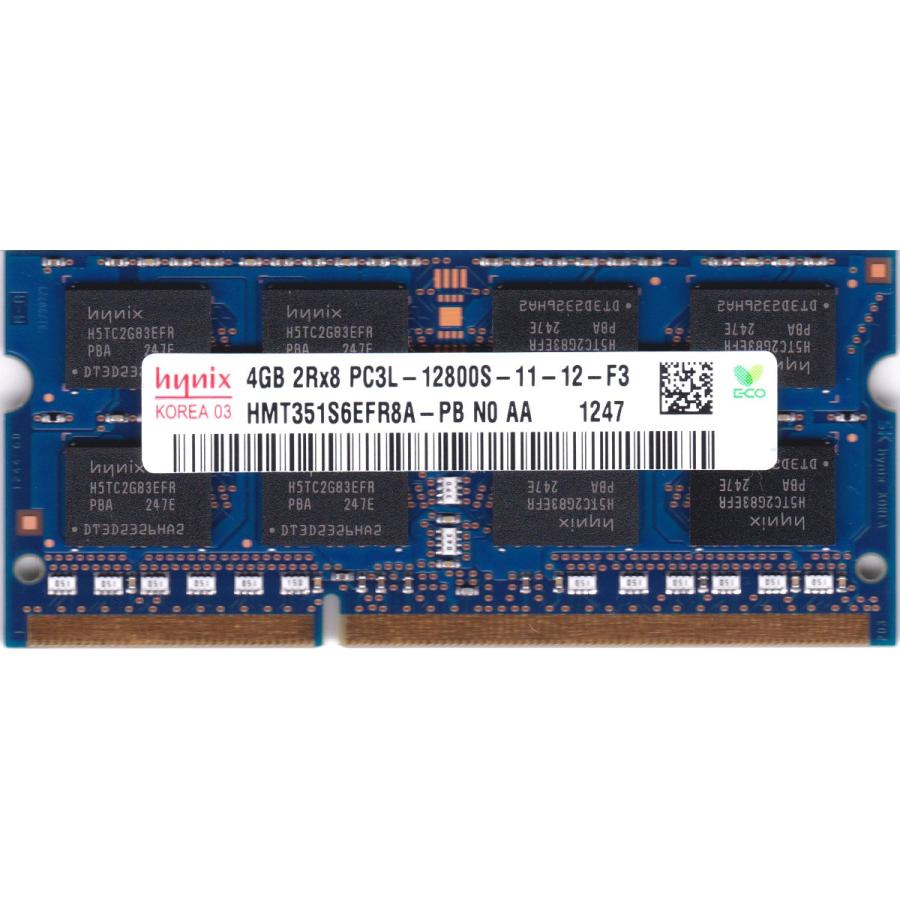 hynix PC3L-12800S (DDR3L-1600) 4GB SO-DIMM 204pin 低電圧対応 両面実装 (2Rx8) ノートパソコン用メモリ 型番:HMT351S6EFR8A-PB 動作保証品 :12800S-4Gx1-hynix-PC3L:電子部品商会 - 通販 - hynix PC3L-12800S (DDR3L-1600) 4GB SO-DIMM 204pin 低電圧対応 両面実装 (2Rx8) ノートパソコン用メモリ 型番:HMT351S6EFR8A-PB 動作保証品 :12800S-4Gx1-hynix-PC3L:電子部品商会 - 通販 -