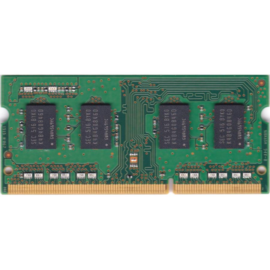 SAMSUNG 低電圧メモリ(1.35 V) PC3L-12800S (DDR3L-1600) 4GB SO-DIMM 204pin  ノートパソコン用メモリ 型番：M471B5173DB0-YK0 両面実装 (1Rx8) 動作保証品 :12800S-4Gx1-Samsung-PC3L-4:電子部品商会  - 通販 - 