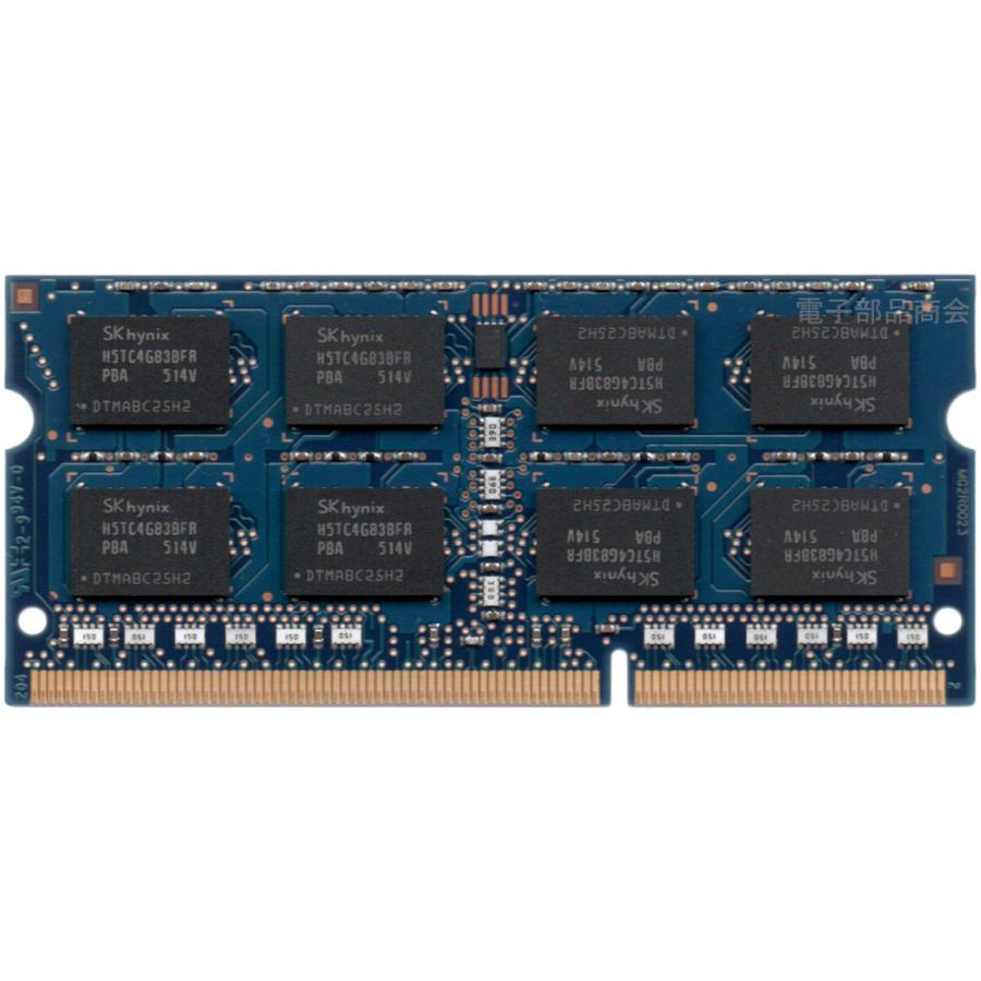 SK hynix 低電圧メモリ (1.35V) PC3L-12800S (DDR3L-1600) 8GB SO-DIMM 204pin ノートパソコン用メモリ 型番：HMT41GS6BFR8A-PB 両面実装 (2Rx8) 動作保証品｜pc-parts-firm｜02