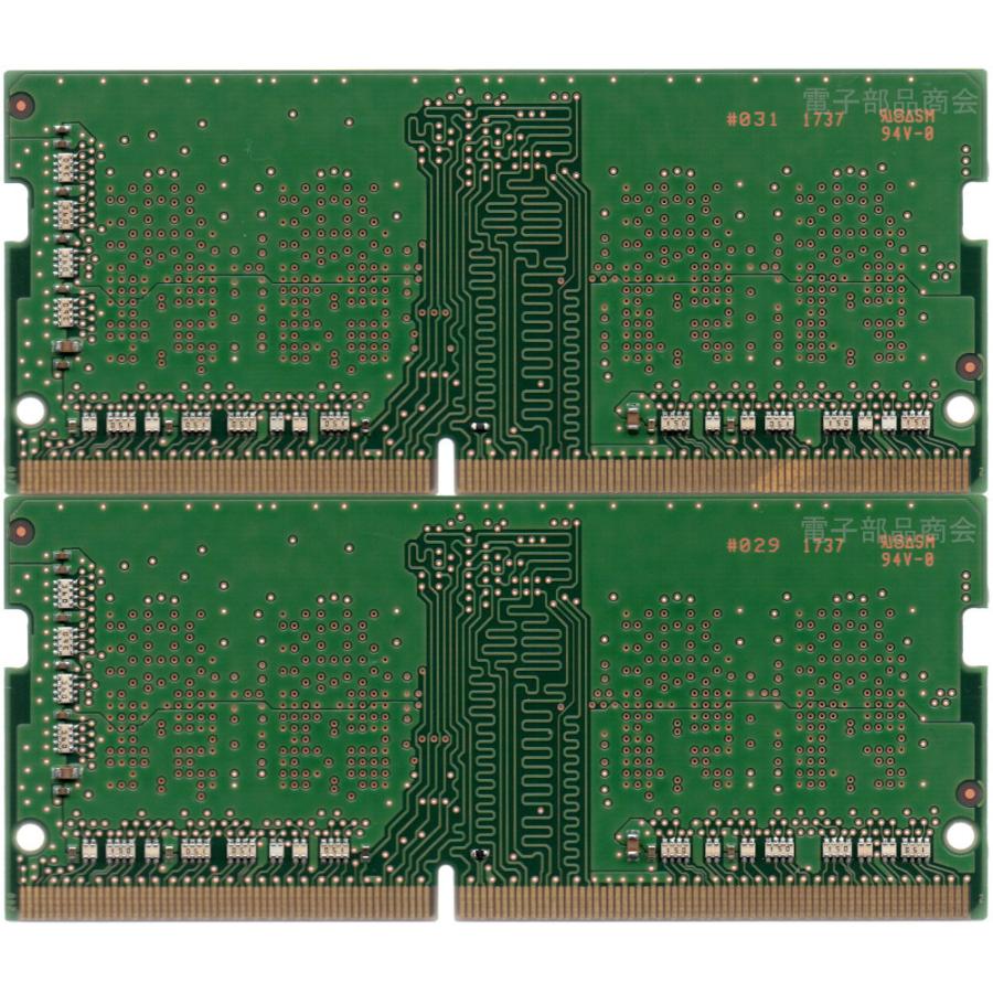 SAMSUNG サムスン PC4-19200 (DDR4-2400) 4GB x 2枚 合計8GB SO-DIMM 260pin ノートパソコン用メモリ 片面実装 (1Rx16)の2枚組 動作保証品【中古】｜pc-parts-firm｜02