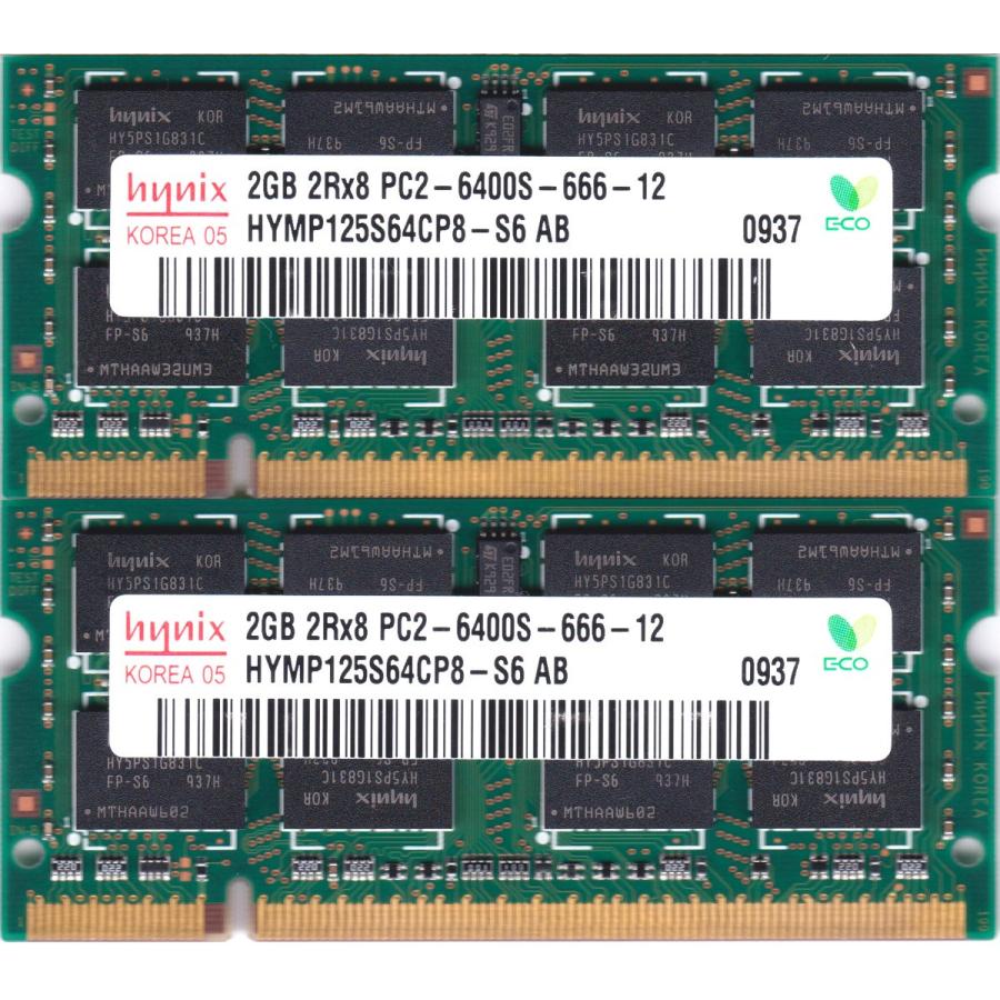 DDR2-800 PC2-6400 200Pin S.O.DIMM 2枚組 2GB ノートPC用増設メモリ