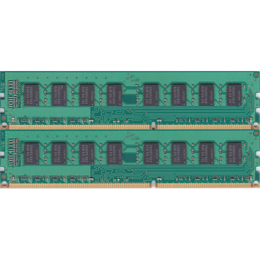 SAMSUNG PC3-8500U (DDR3-1066) 2GB x 2枚組み 合計4GB 240pin DIMM 4G Kit デスクトップパソコン用メモリ 両面実装 (2Rx8)の2枚組 動作保証品【中古】｜pc-parts-firm｜02