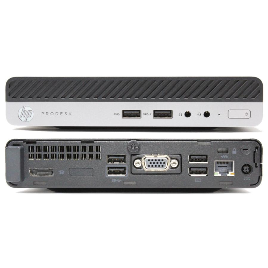 超小型PC HP ProDesk 400 G4 DM / Windows11 Pro 64bit 第8世代 Core i3-8100T  メモリ:16GB M.2 SSD:256GB搭載、光学ドライブなし Wifi、Bluetooth内蔵【中古】