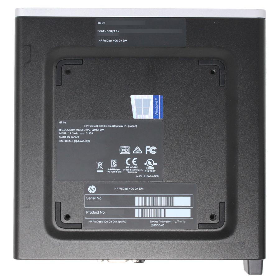 ProDesk 超小型PC HP 400 G4 DM / Windows11 Pro 64bit 第8世代 ProDesk 超小型PC HP 400 G4 DM / Windows11 Pro 64bit 第8世代