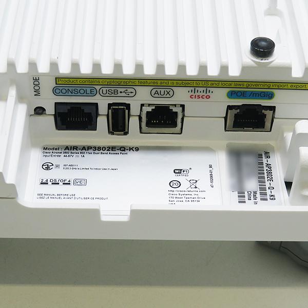 Cisco Aironet 3800シリーズ アクセスポイント AIR-AP3802E-Q-K9 Cisco Aironet 3800シリーズ アクセスポイント AIR-AP3802E-Q-K9