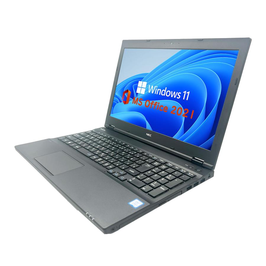 パソコン ノートPC 中古パソコン 第八世代Corei5 SSD512GB メモリ16GB Windows11 MSoffice2024 カメラ テンキ BT 15.6 NEC VersaPro VX / VF シリーズ 無線の画像