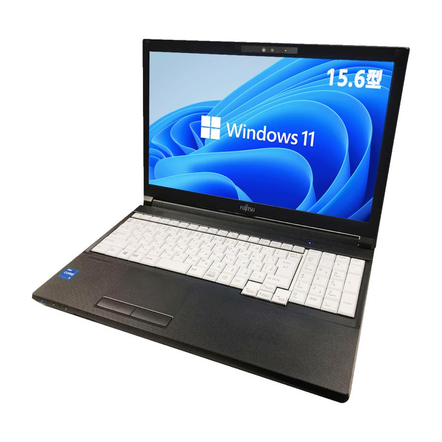 中古ノートパソコン 第11世代Corei5 Window11 MSoffice2024 SSD256GB メモリ8GB 15.6型 テンキ カメラ 富士通 LIFEBOOK A5511 BT 無線 RWの画像