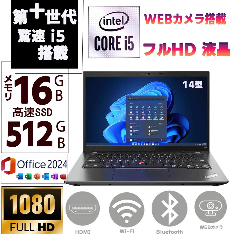 ThinkPad ノートパソコン ノートPC 中古PC 第十世代Corei5-10310U