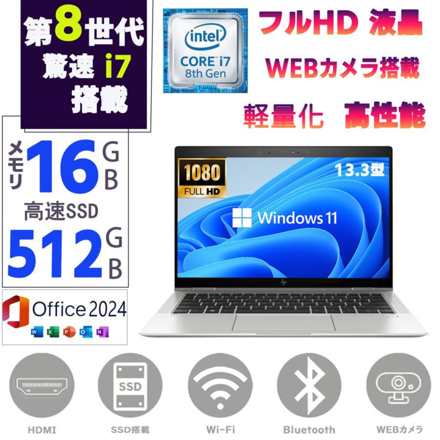 エイチピー ノートPC 第八世代Corei7 タッチパネル メモリ16GB 