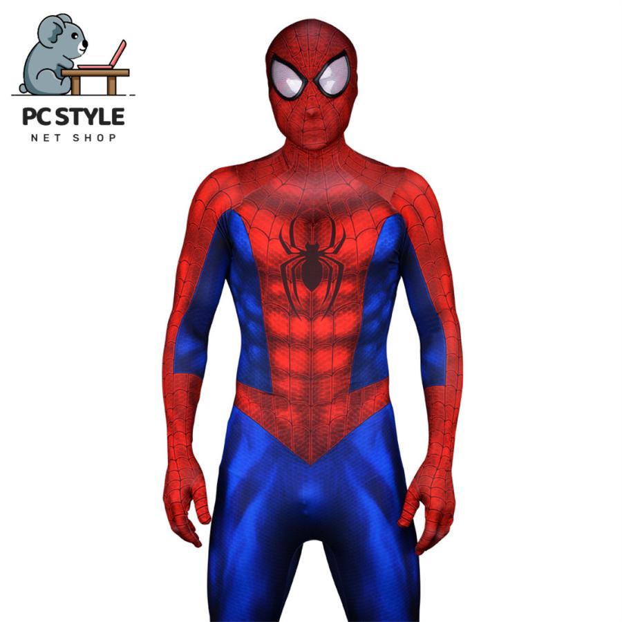 スパイダーマン コスプレ 子供 大人 全身タイツ マスク取り外し可 弾力