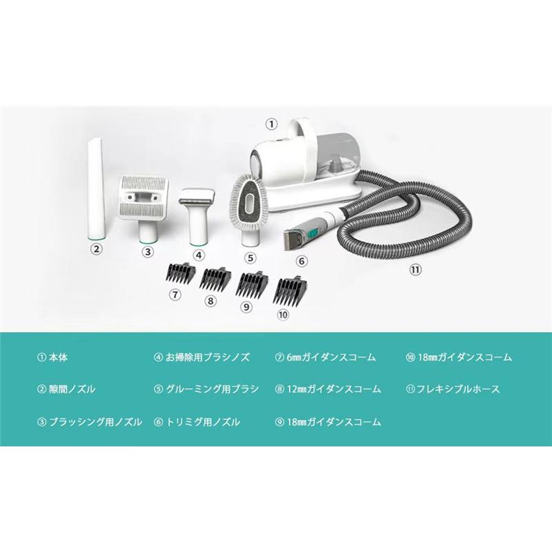 Neabot ペット用バリカン 犬 猫 ブラシ掃除機 電動 ブラッシング便利 飛び散らず 低騒音 換毛期 トリミング アタッチメント 使いやすい プレセントP1 Pro|pc-style|15