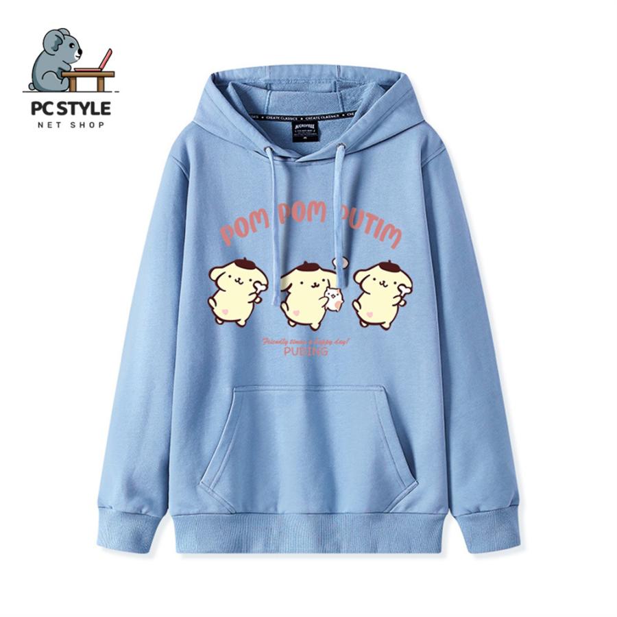 サンリオ ポムポムプリン パーカー 長袖Tシャツ フード付き サンリオ ポムポムプリン パーカー 長袖Tシャツ フード付き