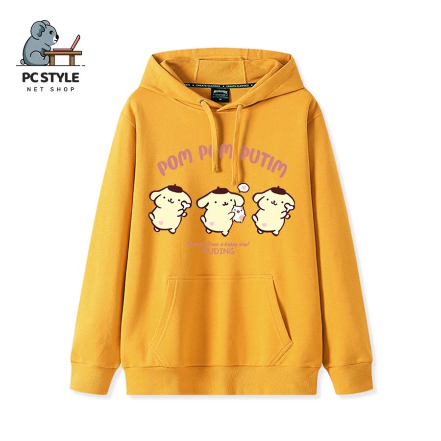 サンリオ ポムポムプリン パーカー 長袖Tシャツ フード付き サンリオ ポムポムプリン パーカー 長袖Tシャツ フード付き