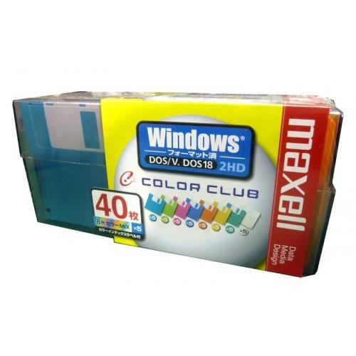 マクセル MFHD18CC.40P 2HD 8色カラー40枚入フロッピーディスク