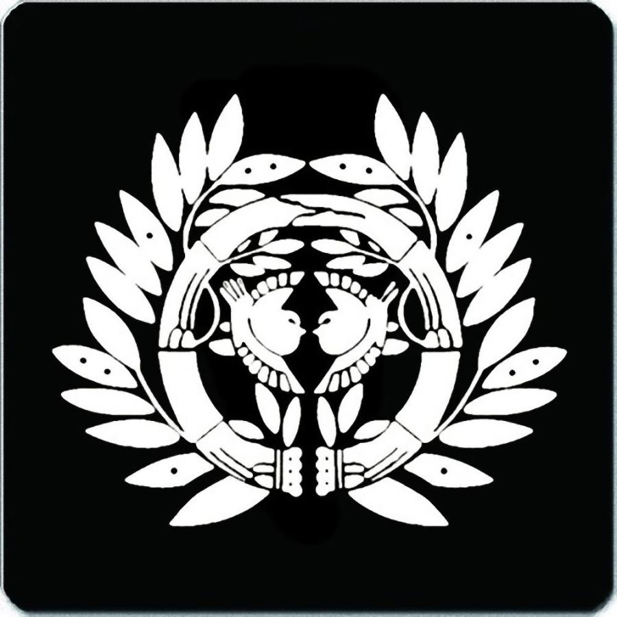 家紋シール 伊達成実 竹に雀 15cm x KS15-3151-03W 白紋 : PC-SUPPLY