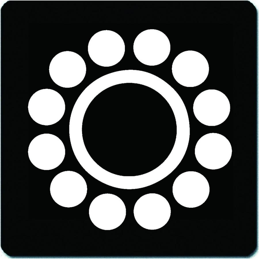 家紋シール 吉川広家 輪十三曜 15cm x KS15-3226-01W 白紋 : PC-SUPPLY