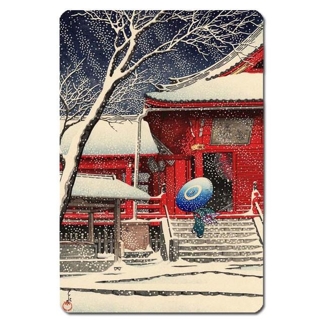 浮世絵 捺印マット 川瀬巴水 不忍池の雨 約133 mm 2mm厚 Unm 118 送料無料 人気ショップが最安値挑戦
