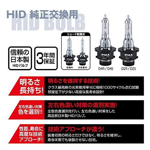 PIAA ヘッドライト用 HIDバルブ D2U(D2R/D2S共用) 6000K 純正交換