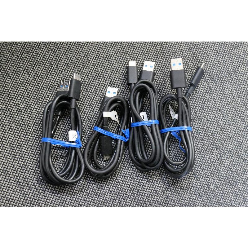 Type-C　-----　Type-A　USB3.0　ケーブル　黒　1.0ｍ　急速充電　高速ケーブル　４本セット　 | 