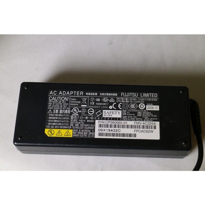純正　富士通FMVノートパソコン用　ＡＣアダプター  SEE100P2   FMV-AC325A　19V-4.22A 【E2001】　 | 富士通