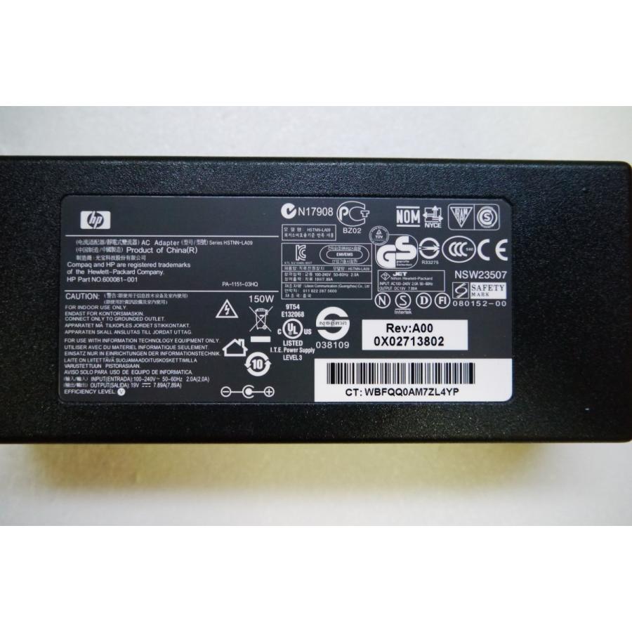 日本HP HP 100%純正 HSTNN-LA09 19V-7.89A 150W ACアダプターHP