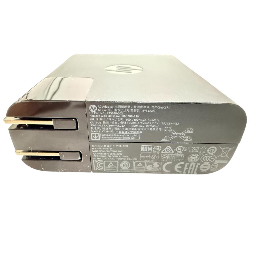 日本HP HP TPN-CA06 65W 20V-3.25A USB-Cタイプ 純正ACアダプター TPN