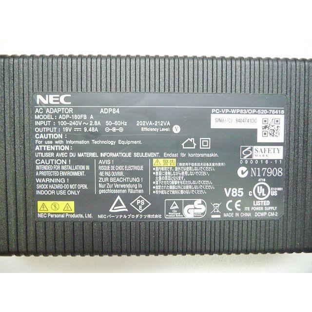 LaVie ☆NEC ADP84/ADP-180FB A/PC-VP-WP83 19V-9.48A 100%純正AC