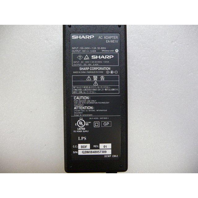 SHARP EA-WE1V/EA-MR1V/EA-CS1V/EA-MR2V 19V-3.42A 純正AC