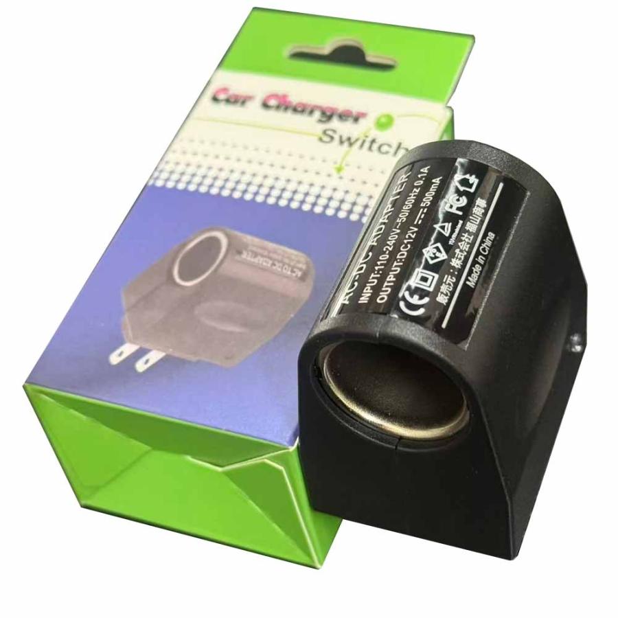 家庭コンセント AC100V toDC12V 500mA シガーソケット変換アダプタ【P25Apr15】 |  | 01