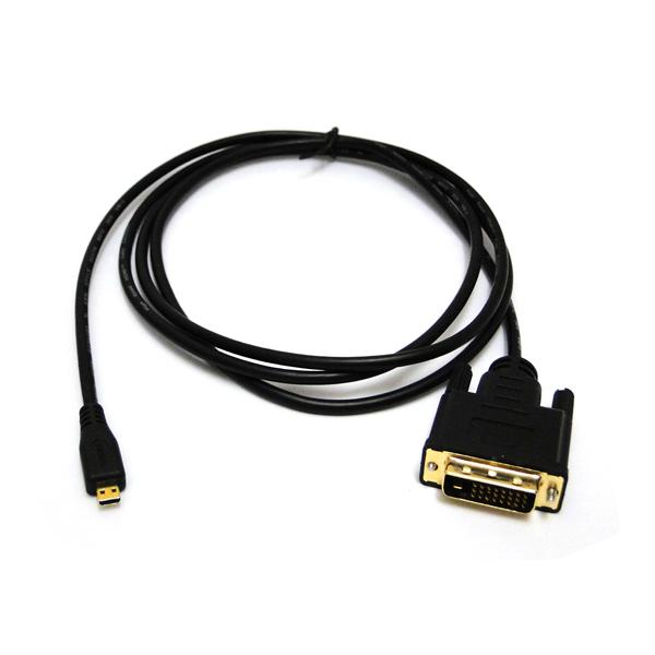 送料無料 デジカメ、スマホ対応　Micro HDMI-DVI 変換 ケーブル1.8m☆Ver1.3 1080pサポート｜pcastore｜02
