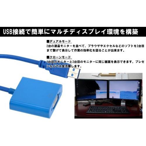 送料無料 USB 3.0 to VGA 変換 アダプター☆マルチディスプレイ 最大6 